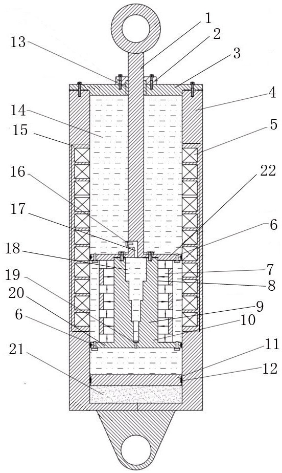 Hybrid energy feedback electromagnetic damper