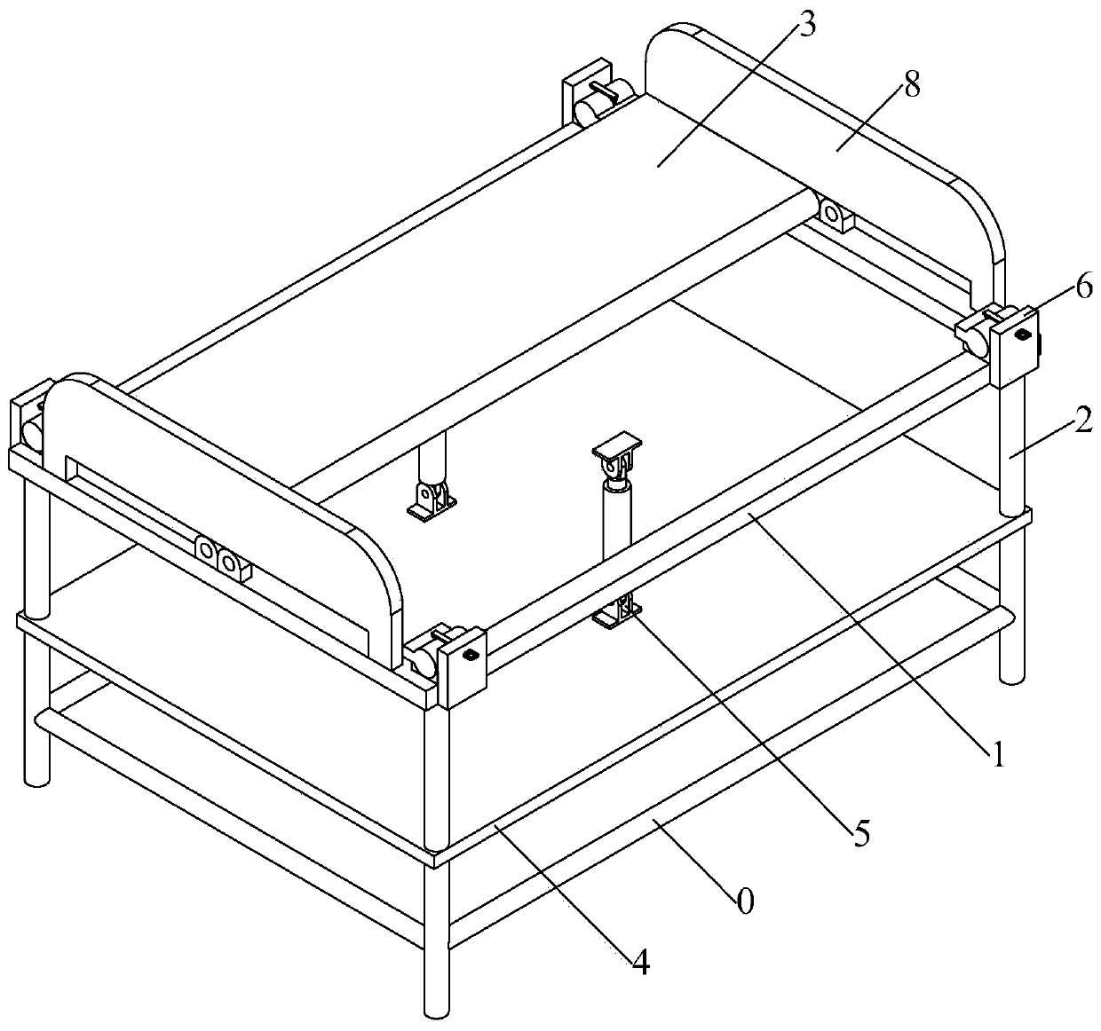 Bed board turnover device of medical bed