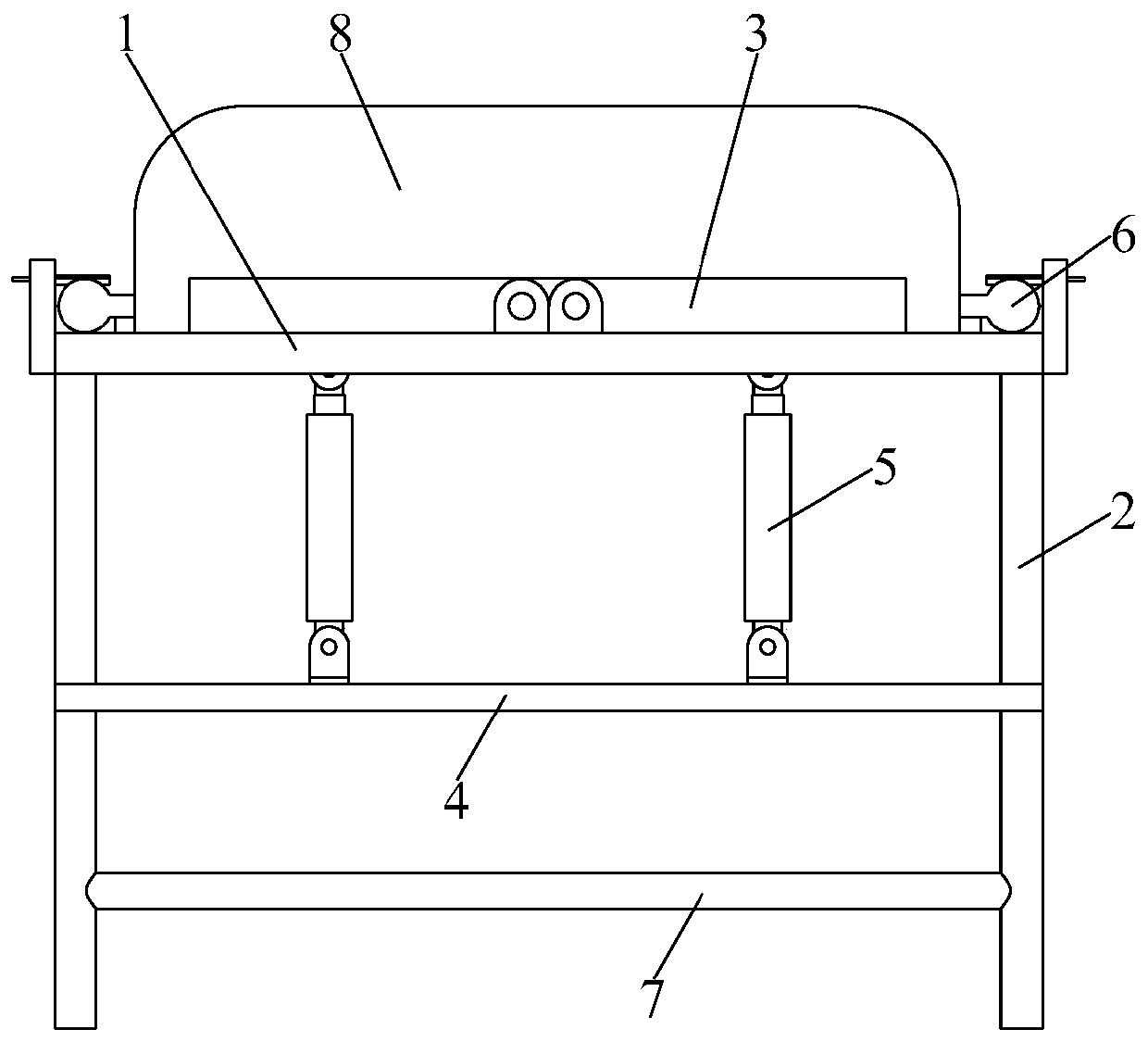 Bed board turnover device of medical bed