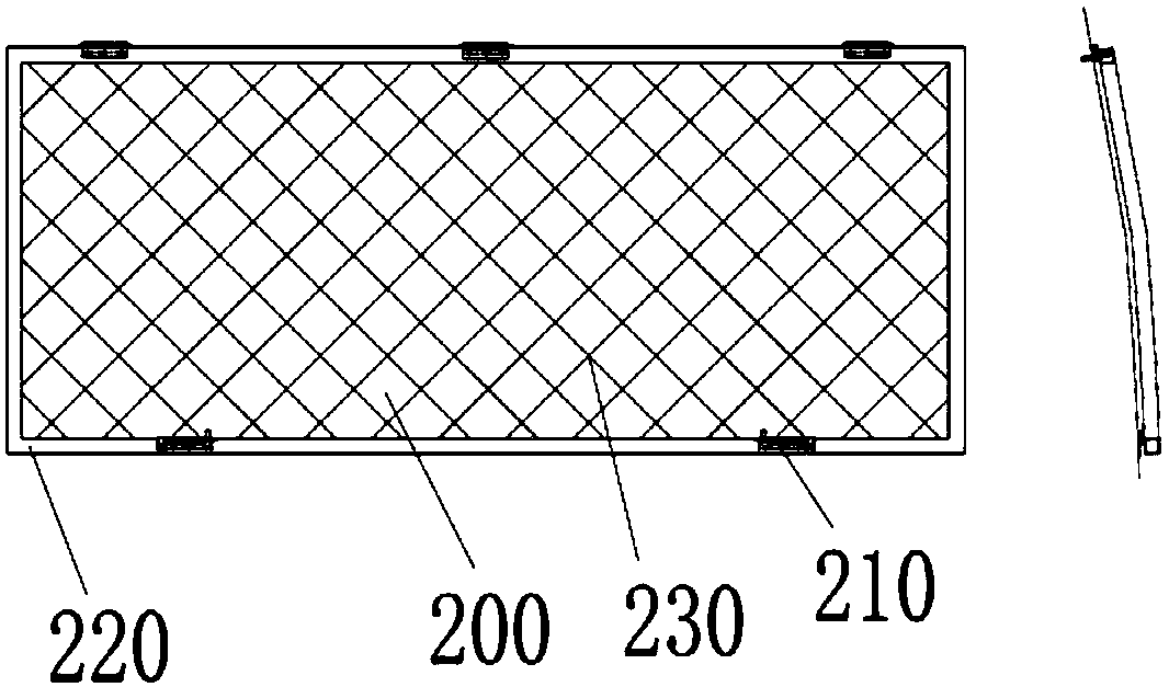 Windshield protective net structure for special vehicle