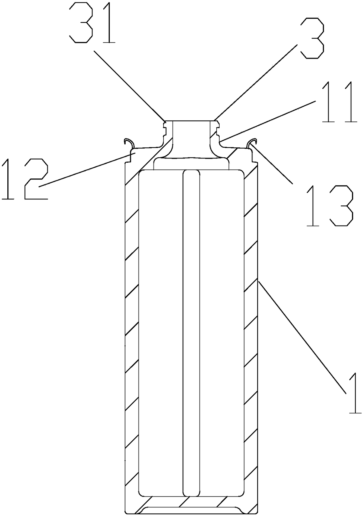 Anti-falling bottle opening structure