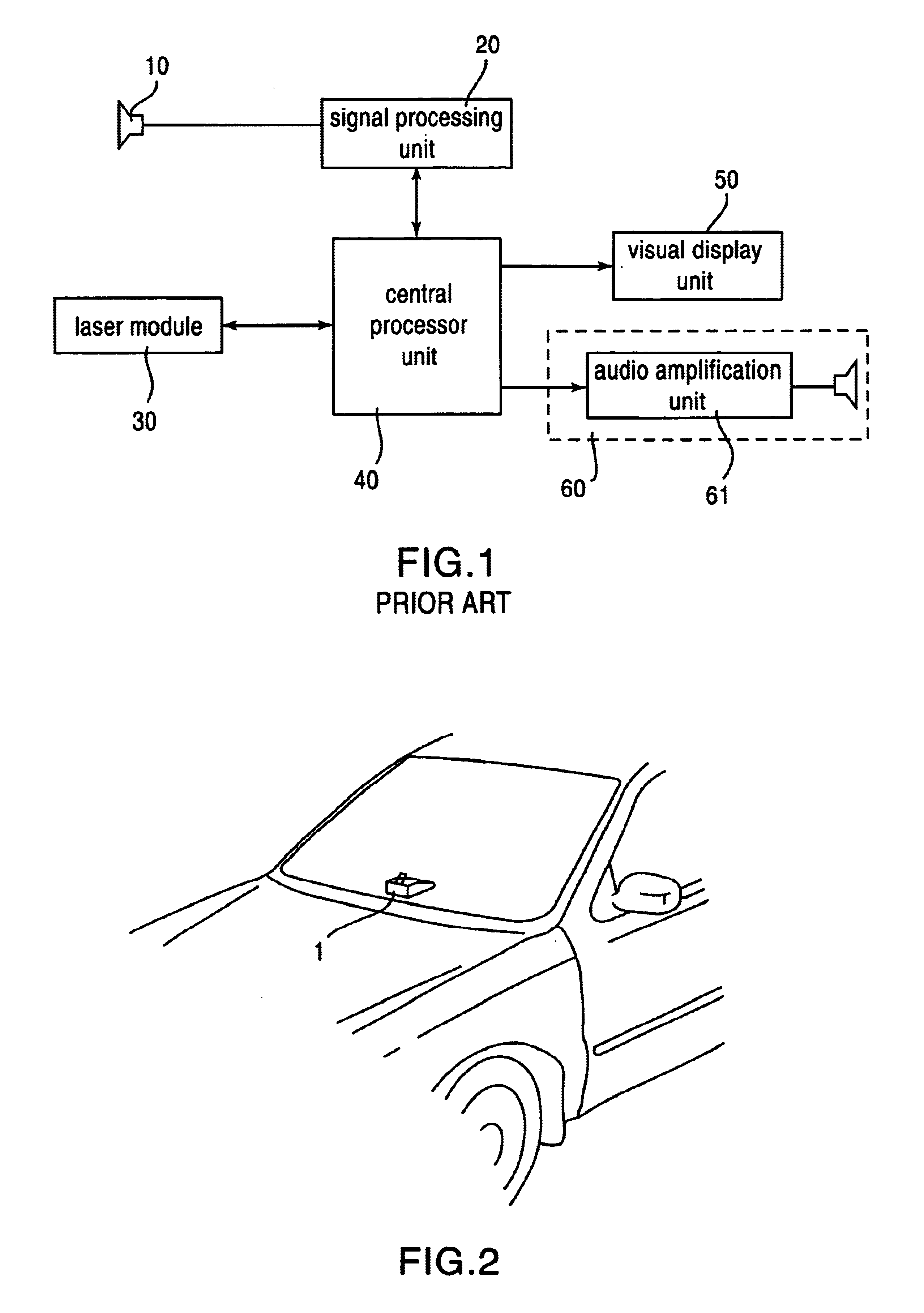 Combined radar and laser detector having GPS receiver and using wireless communication