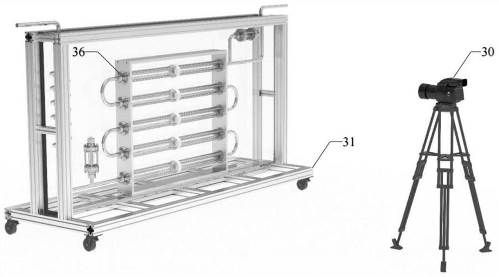 Visual experiment device for pipeline flow safety hydrate characteristic research and leakage monitoring