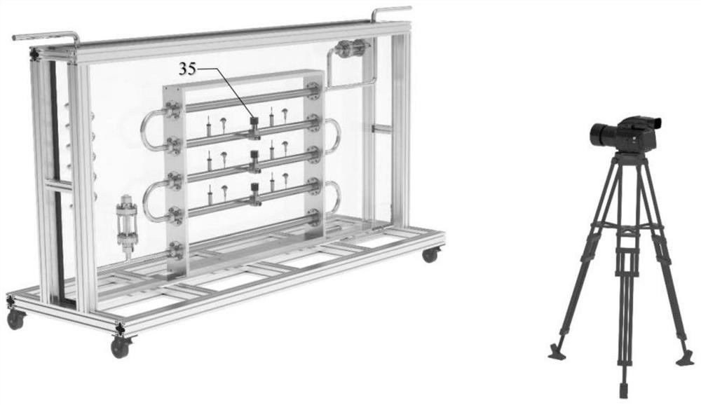 Visual experiment device for pipeline flow safety hydrate characteristic research and leakage monitoring