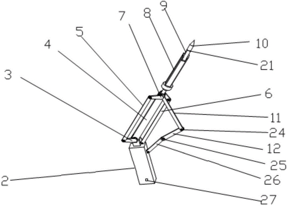 Six-freedom-degree controllable mechanism type link mechanism