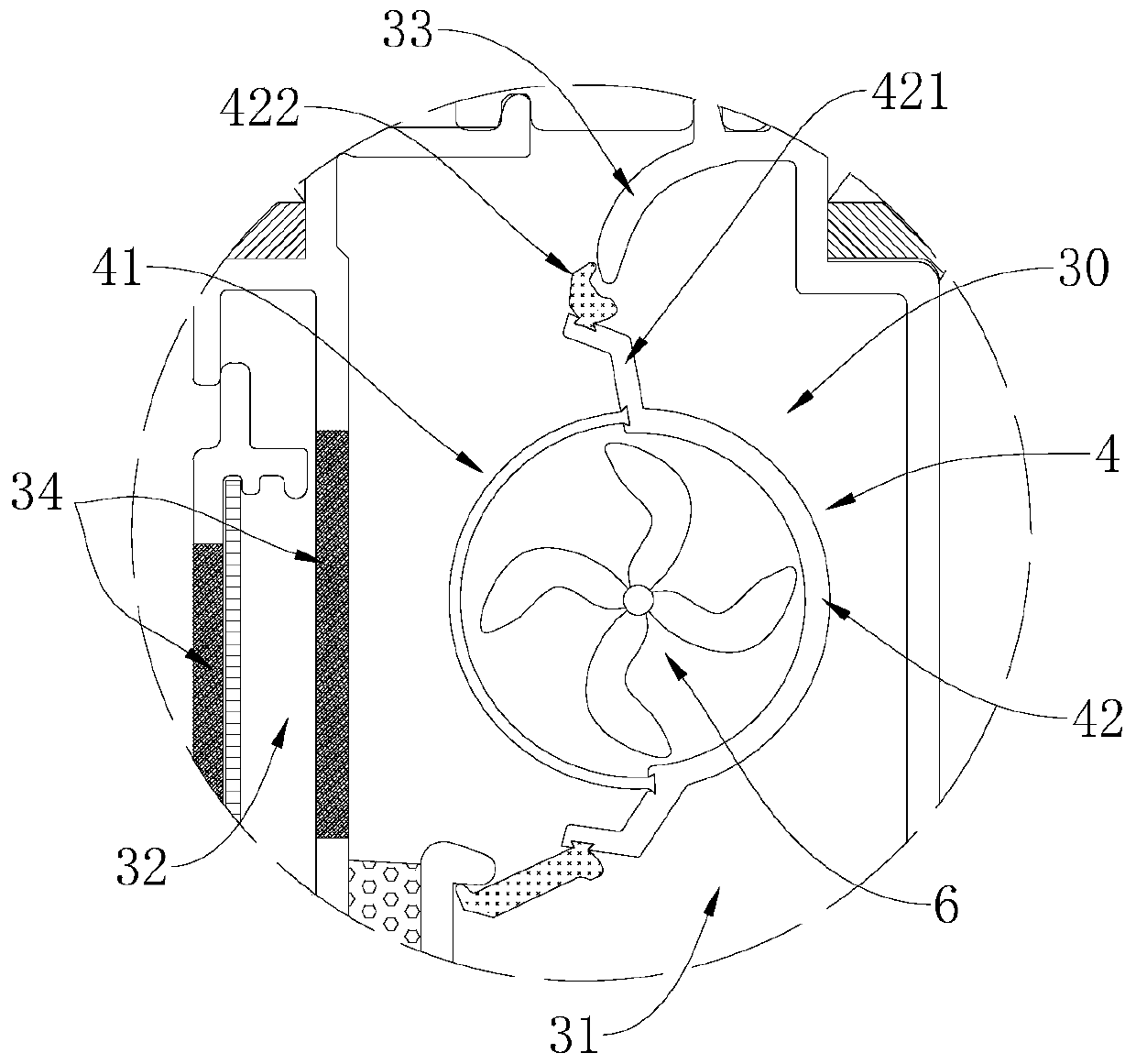 Ventilation structure of photovoltaic curtain wall and photovoltaic curtain wall using same