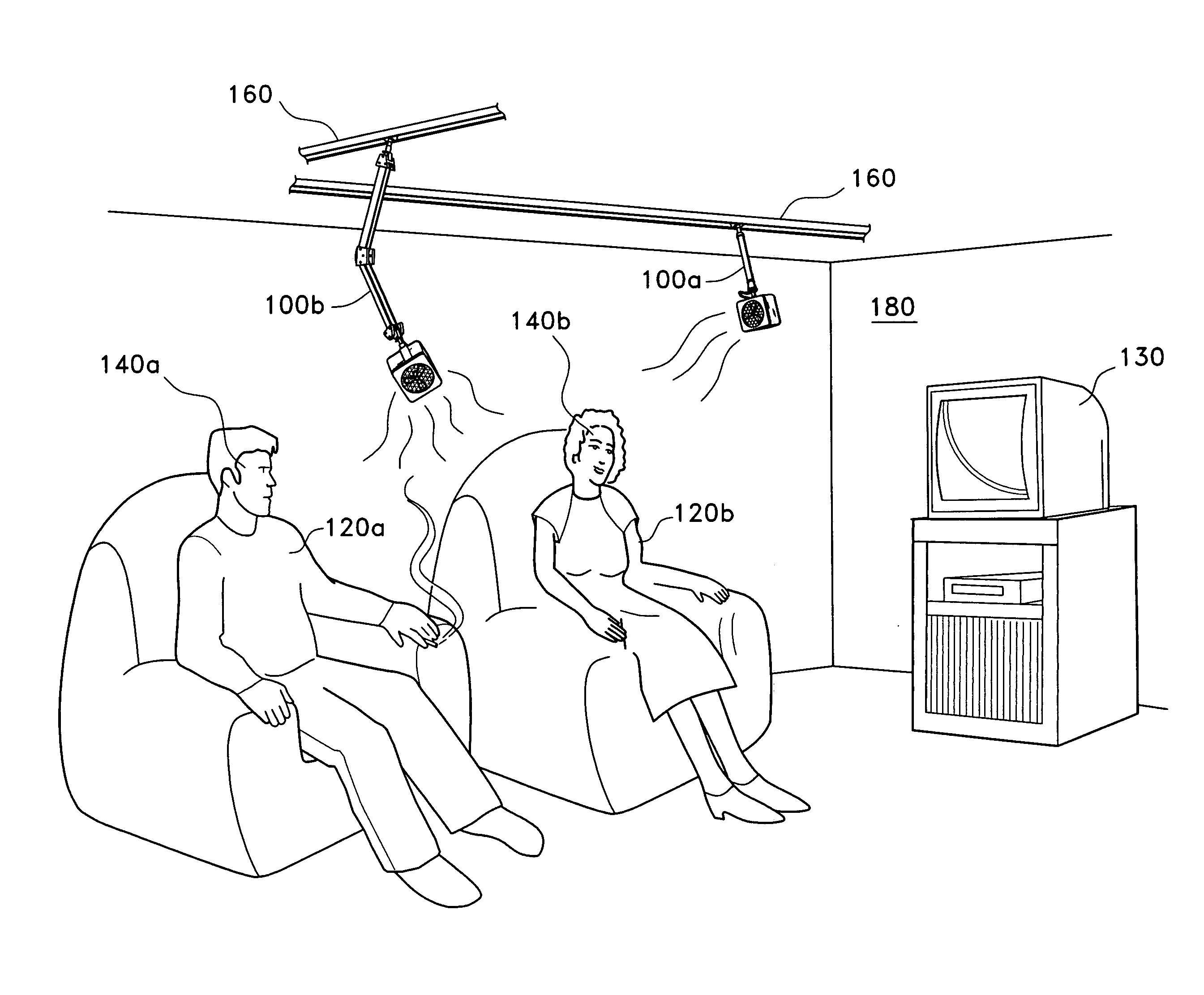 Suspended ceiling fan