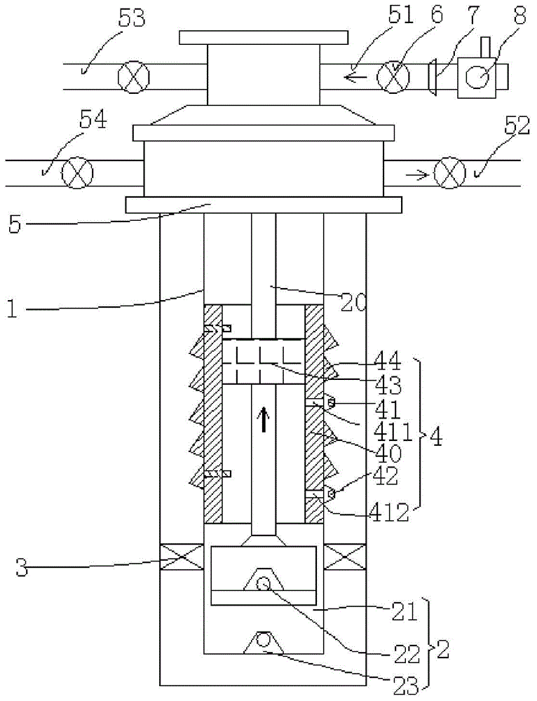 Flow distributing device, heavy oil viscosity decreasing exploitation system and extraction method thereof