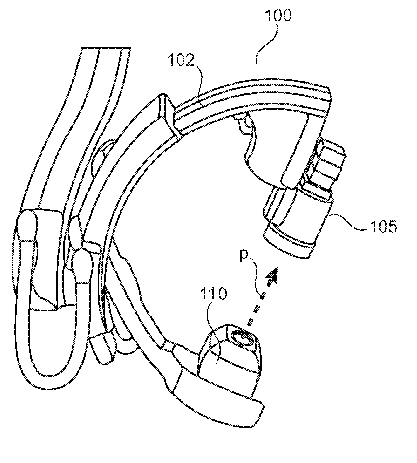 Blanking of electron beam during dynamic focal spot jumping in circumferential direction of a rotating anode disk of an x-ray tube