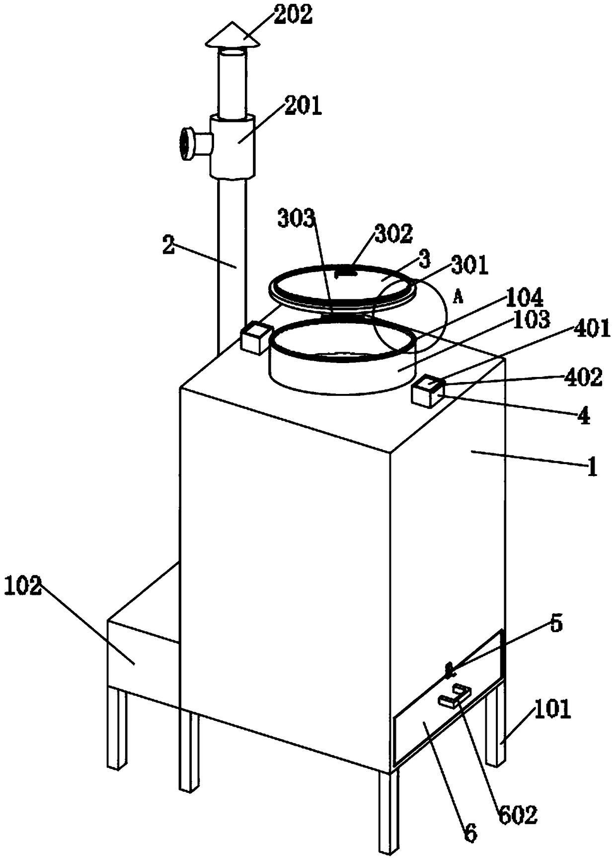 Small environment-friendly incinerator for garbage disposal