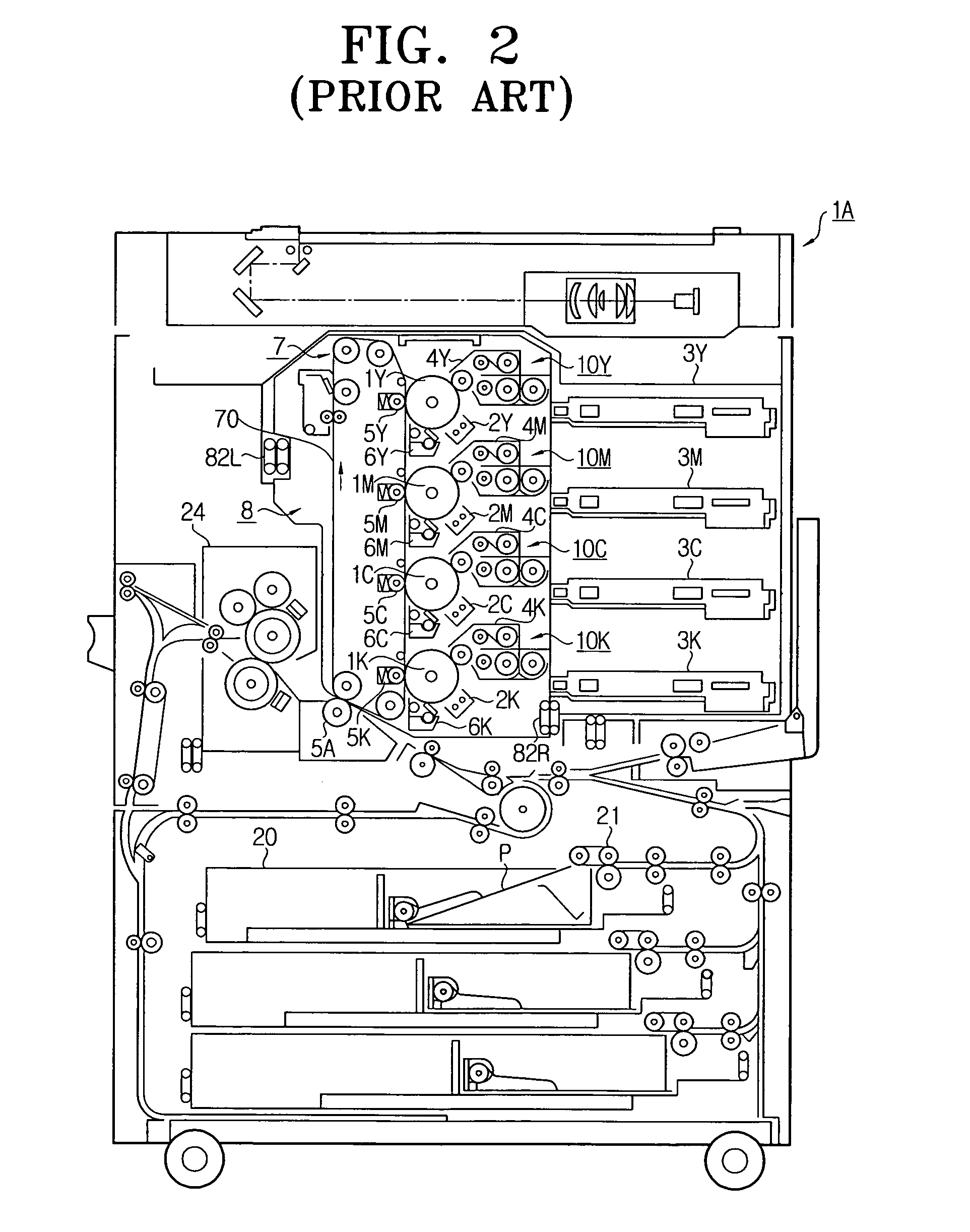 Tandem color image forming device