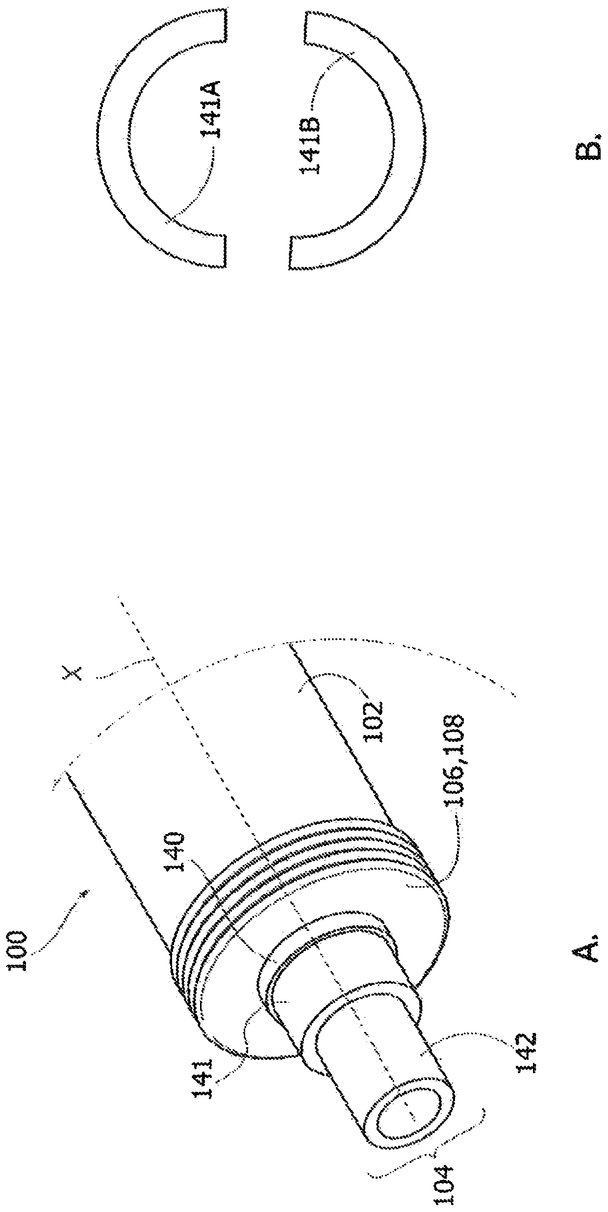 A device for converting thermal energy, a corresponding solar reactor and related plant