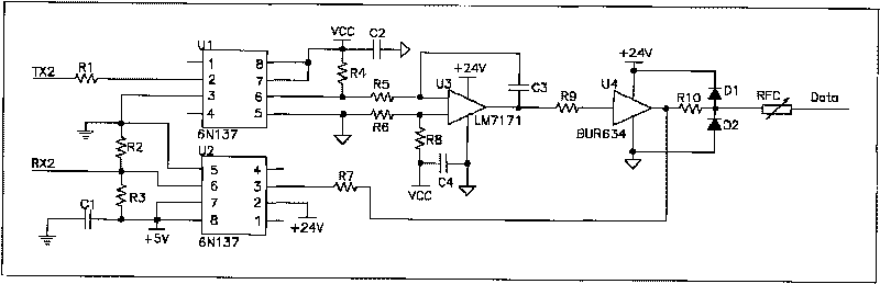 DMX512 communication link and method thereof