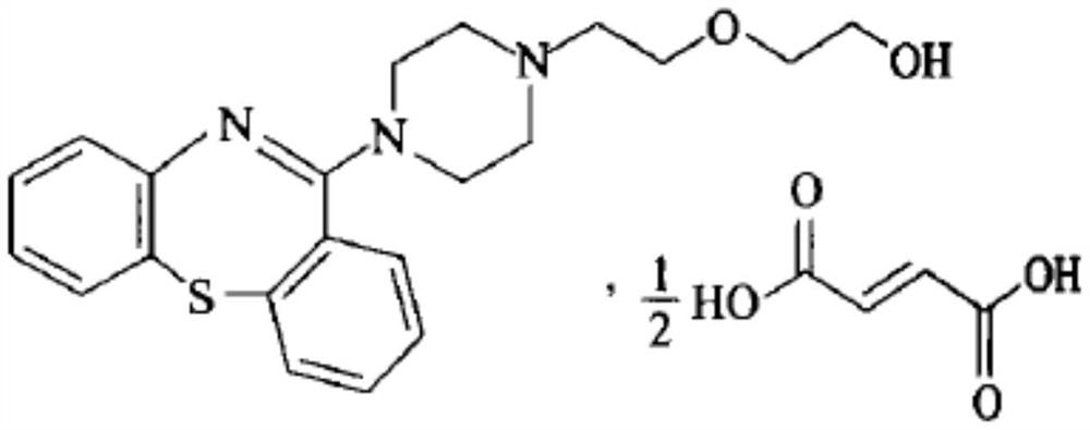 Quetiapine fumarate tablet pharmaceutical composition and preparation method