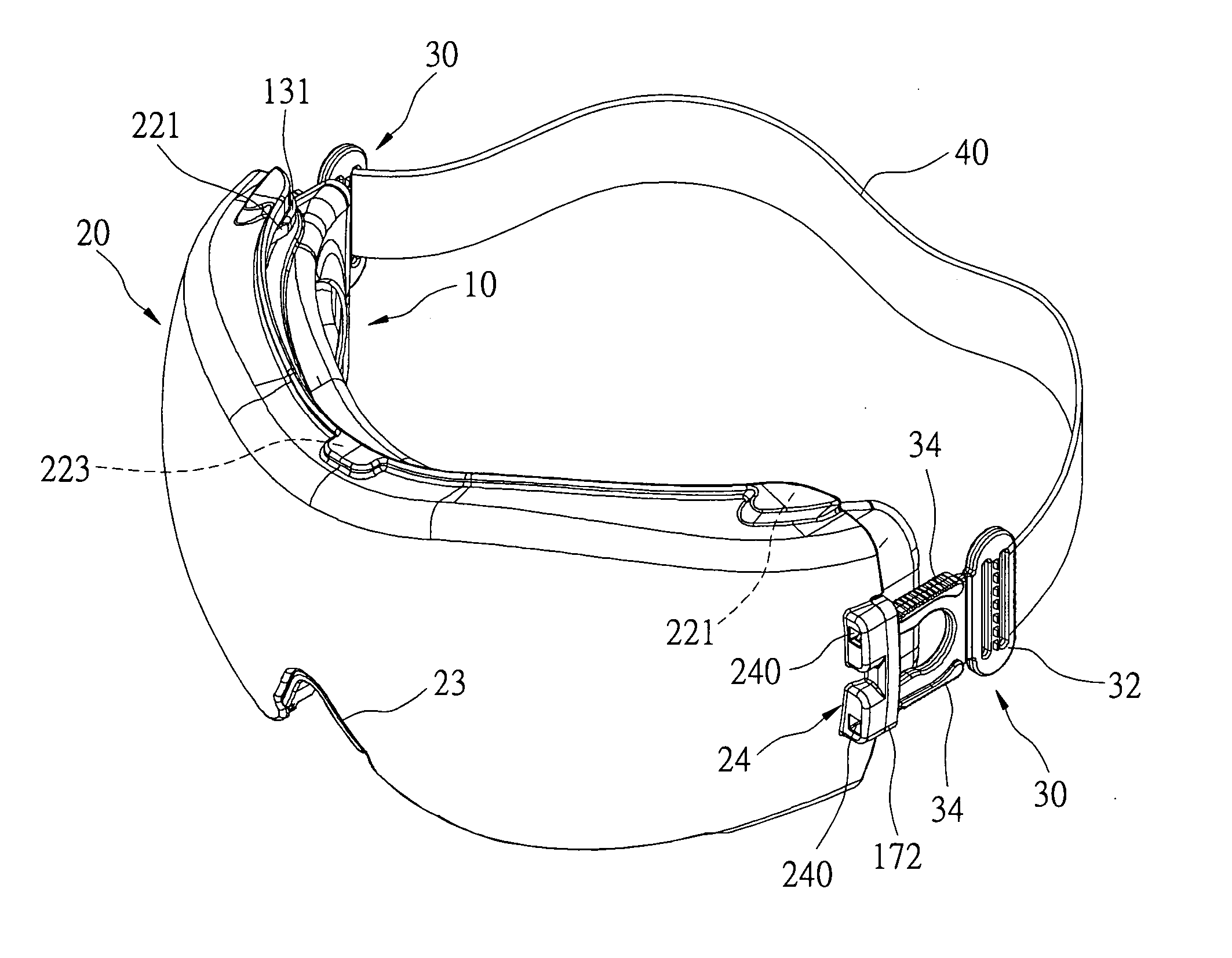 Goggles structure