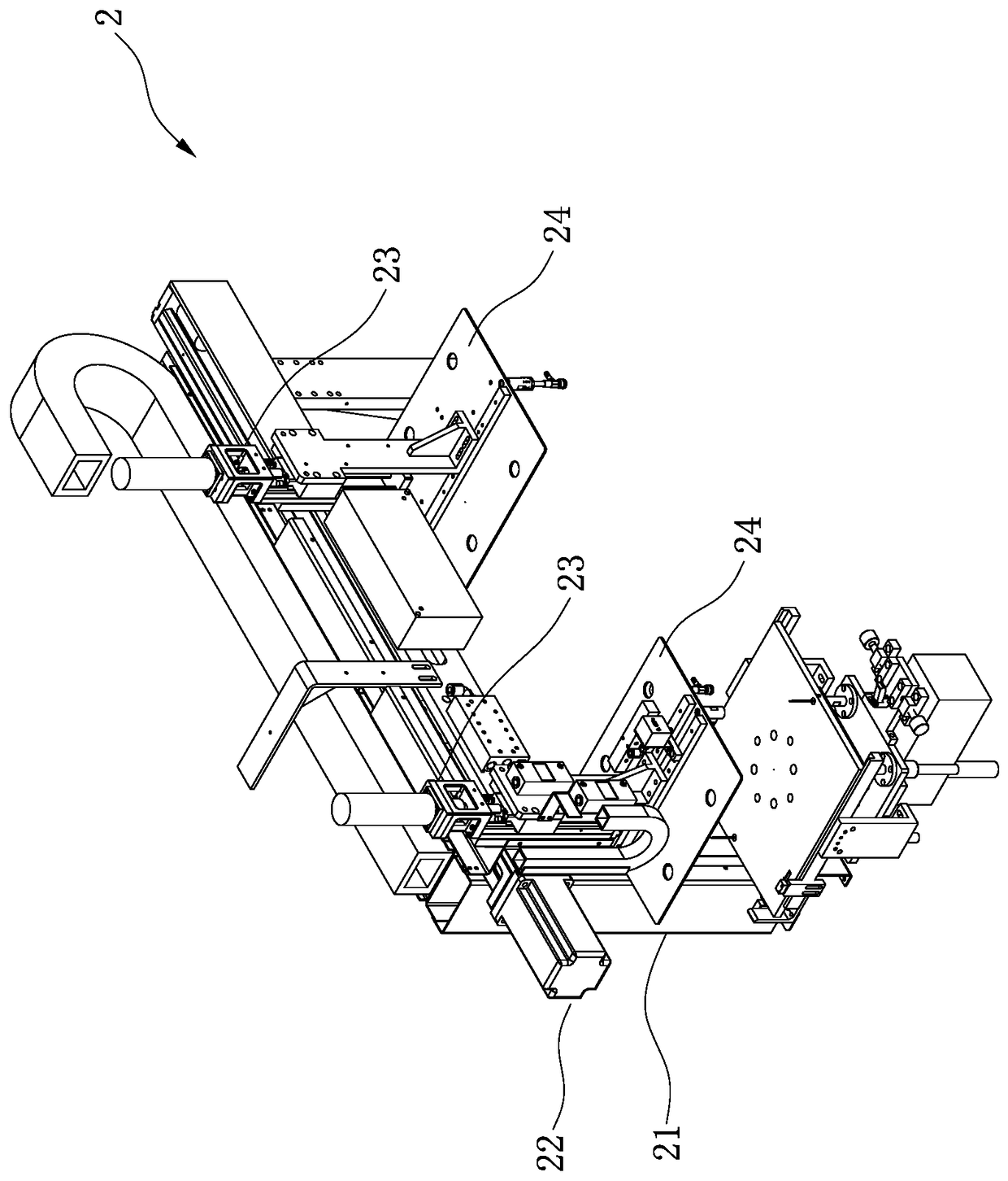 Automatic supplying machine integrated and matched with electric testing machine equipment