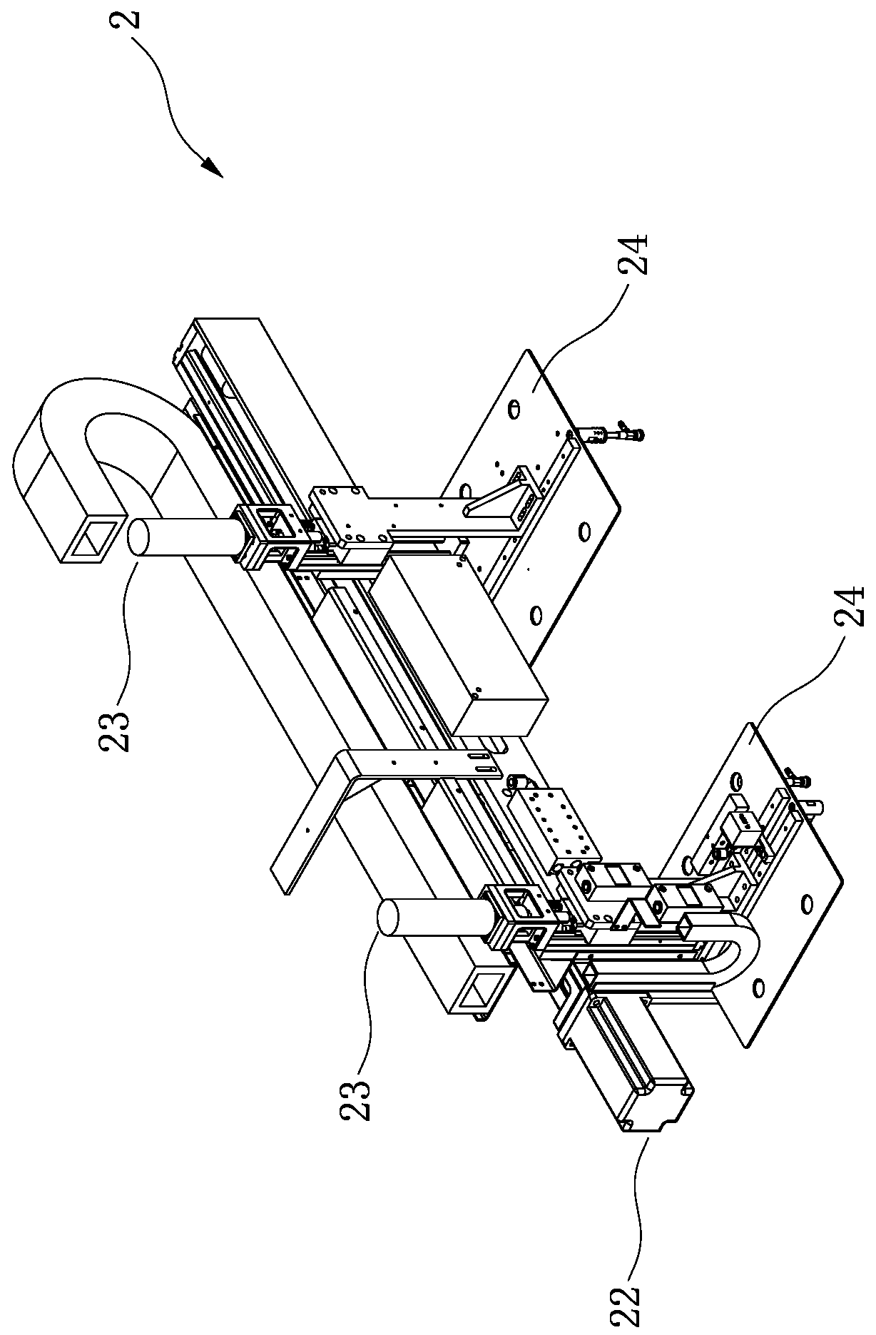 Automatic supplying machine integrated and matched with electric testing machine equipment