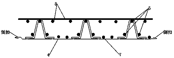 Arc-shaped sloping roof contour plate construction structure and construction method thereof