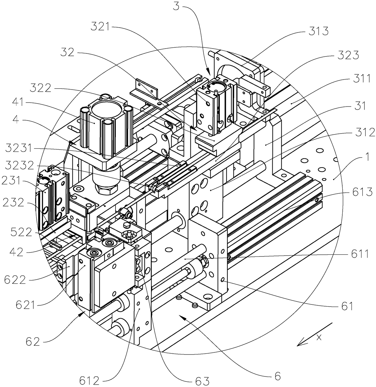 Tab shaping and transferring device, working method of tab shaping and transferring device and cylindrical cell piece production winder