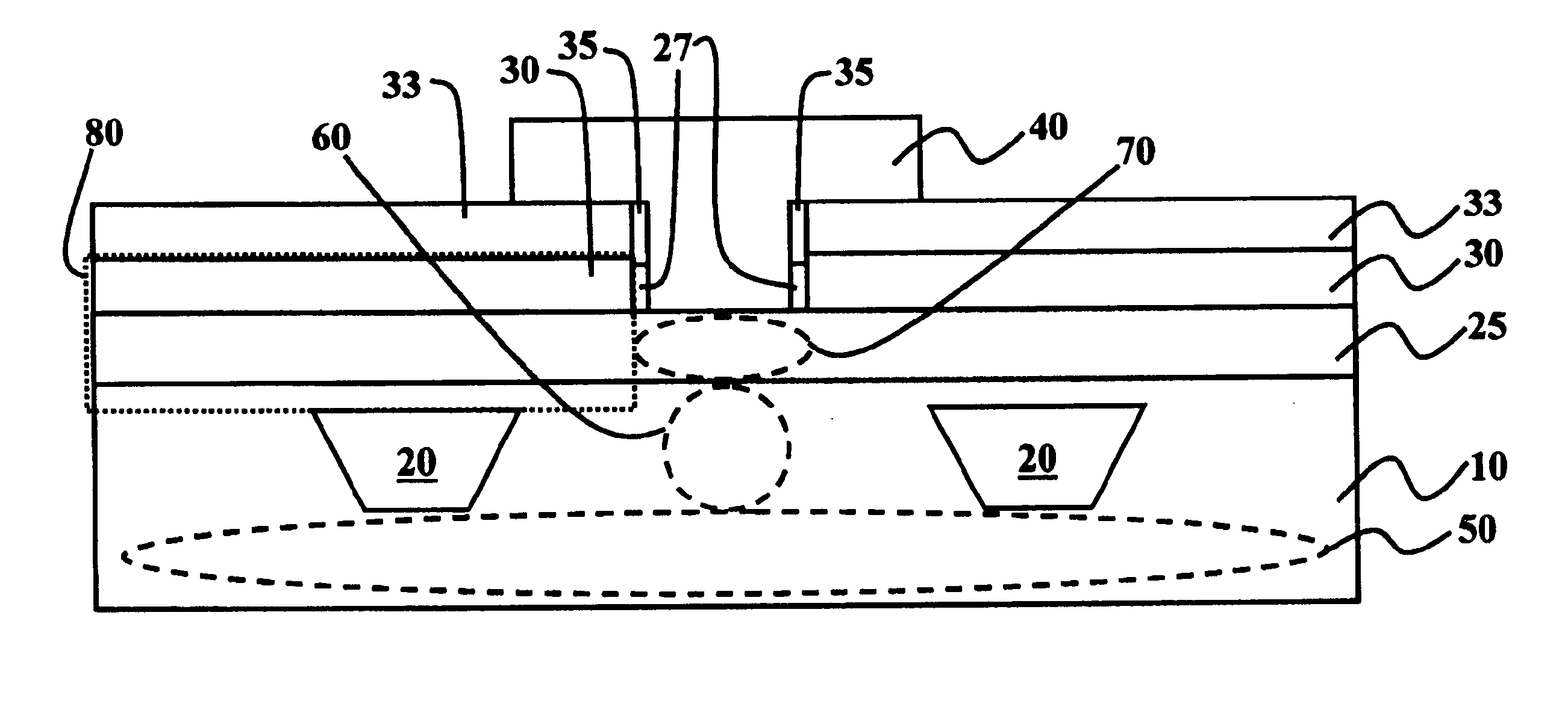 BICMOS technology on SIMOX wafers