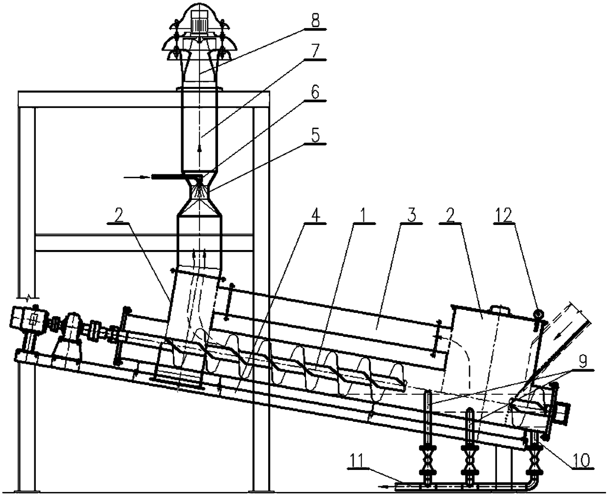 High-temperature pellet cooling device