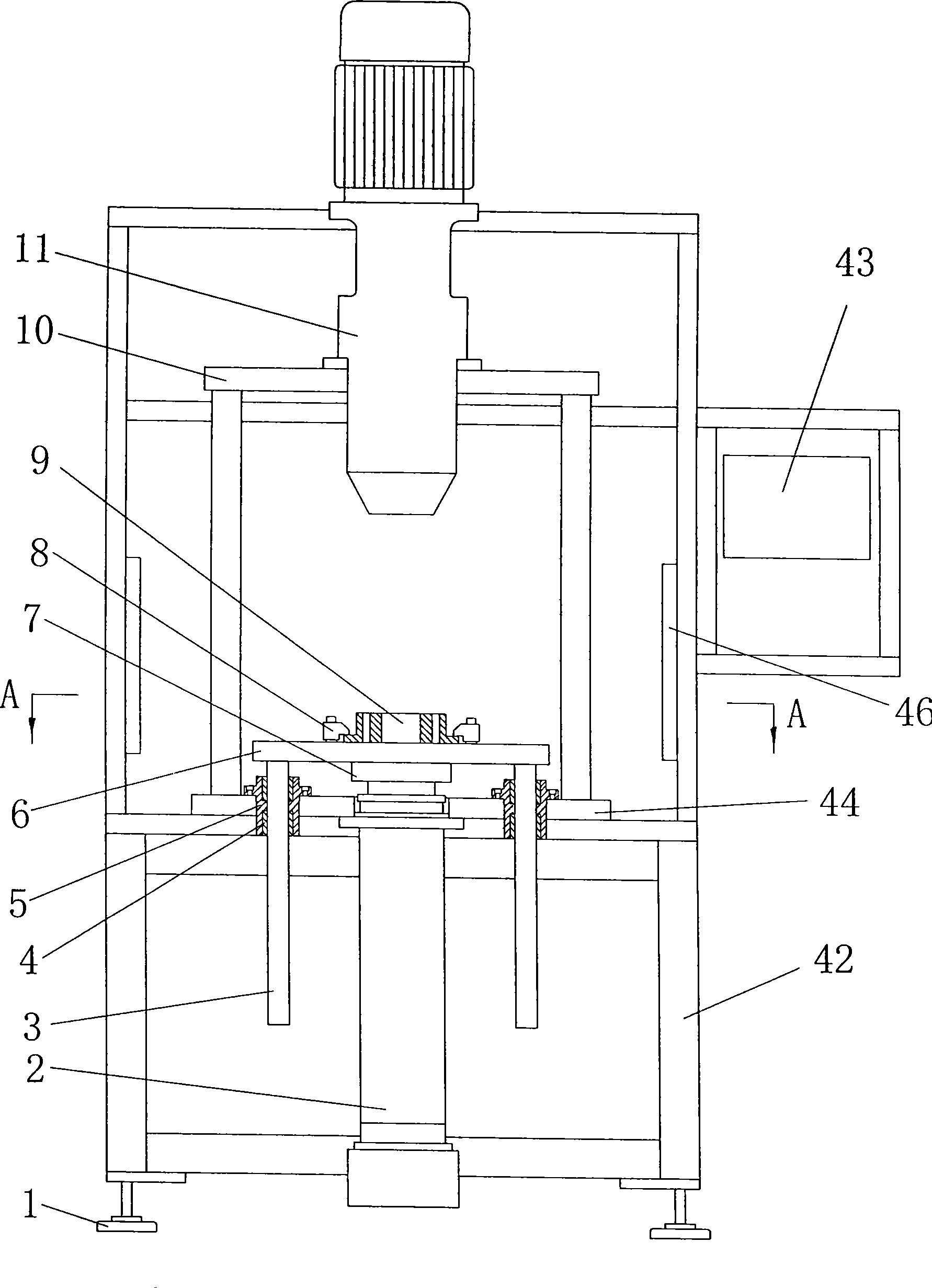 Hub unit radial numerical control rotate riveting device