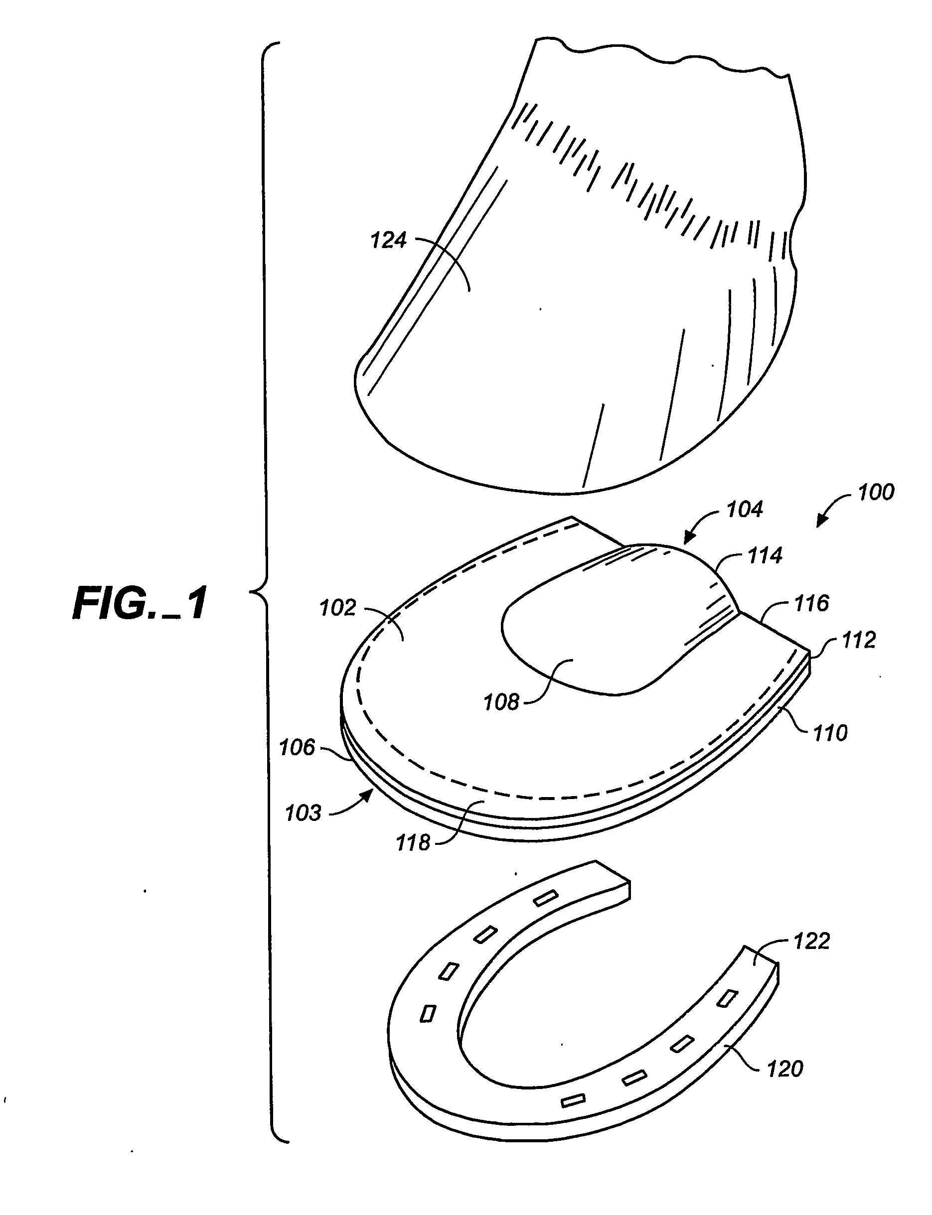 Inflatable horseshoe support pad