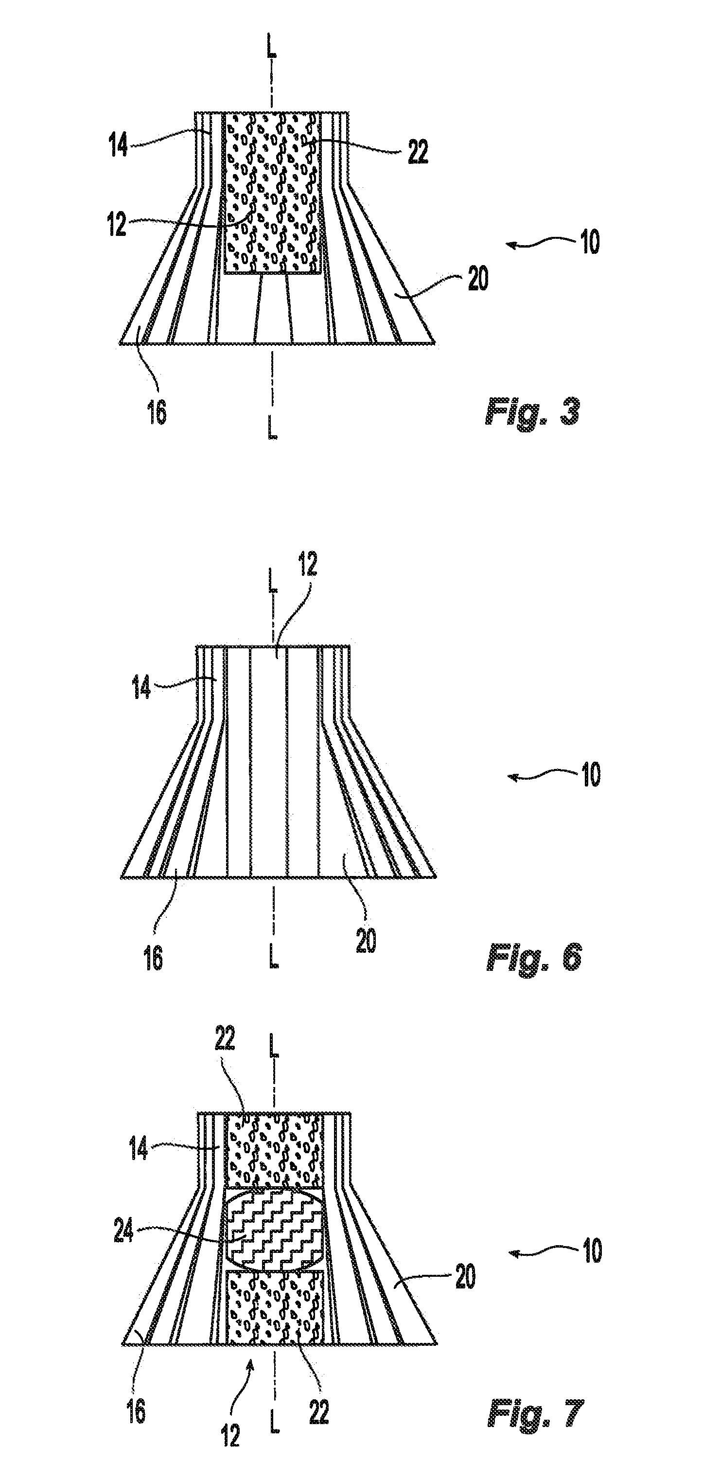 Water Disposable Head Comprising Plural Water Disposable Materials