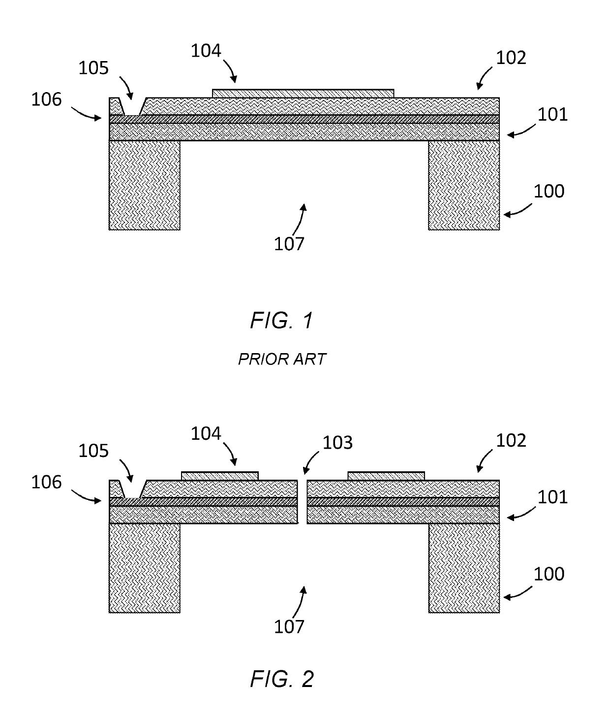 Micromachined ultrasonic transducers with a slotted membrane structure