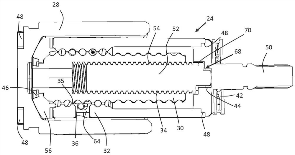 Self-lock high-efficient rotary to linear mechanism