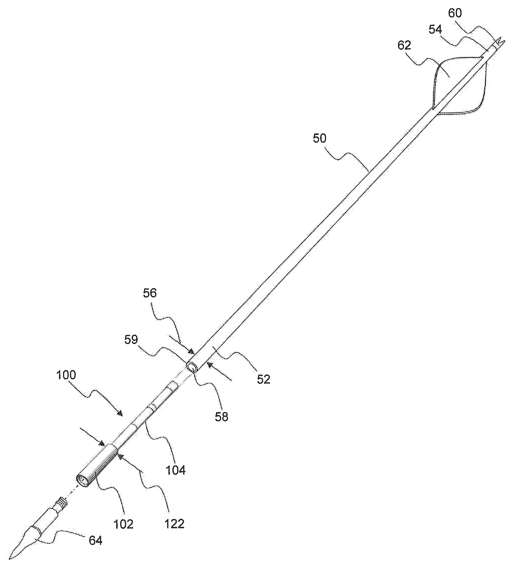 Deep penetration arrow insert