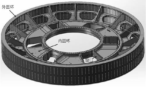 Superlarge-diameter rotation body tool fixture