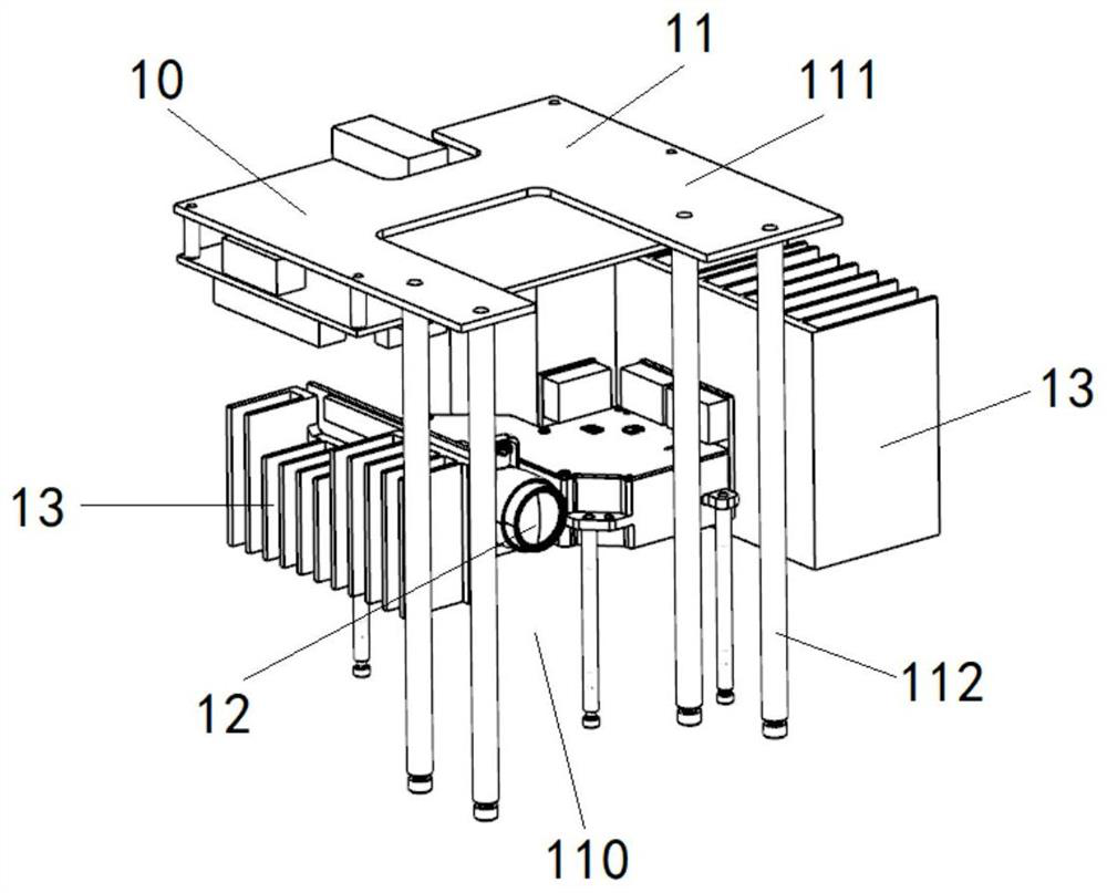 Optical-mechanical structure of head-up display system and assembling method of glued lens group of optical-mechanical structure