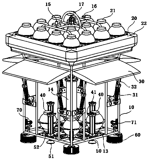 An in-situ measuring device for mechanical characteristics of seafloor sediments, which is applicable to the whole sea depth