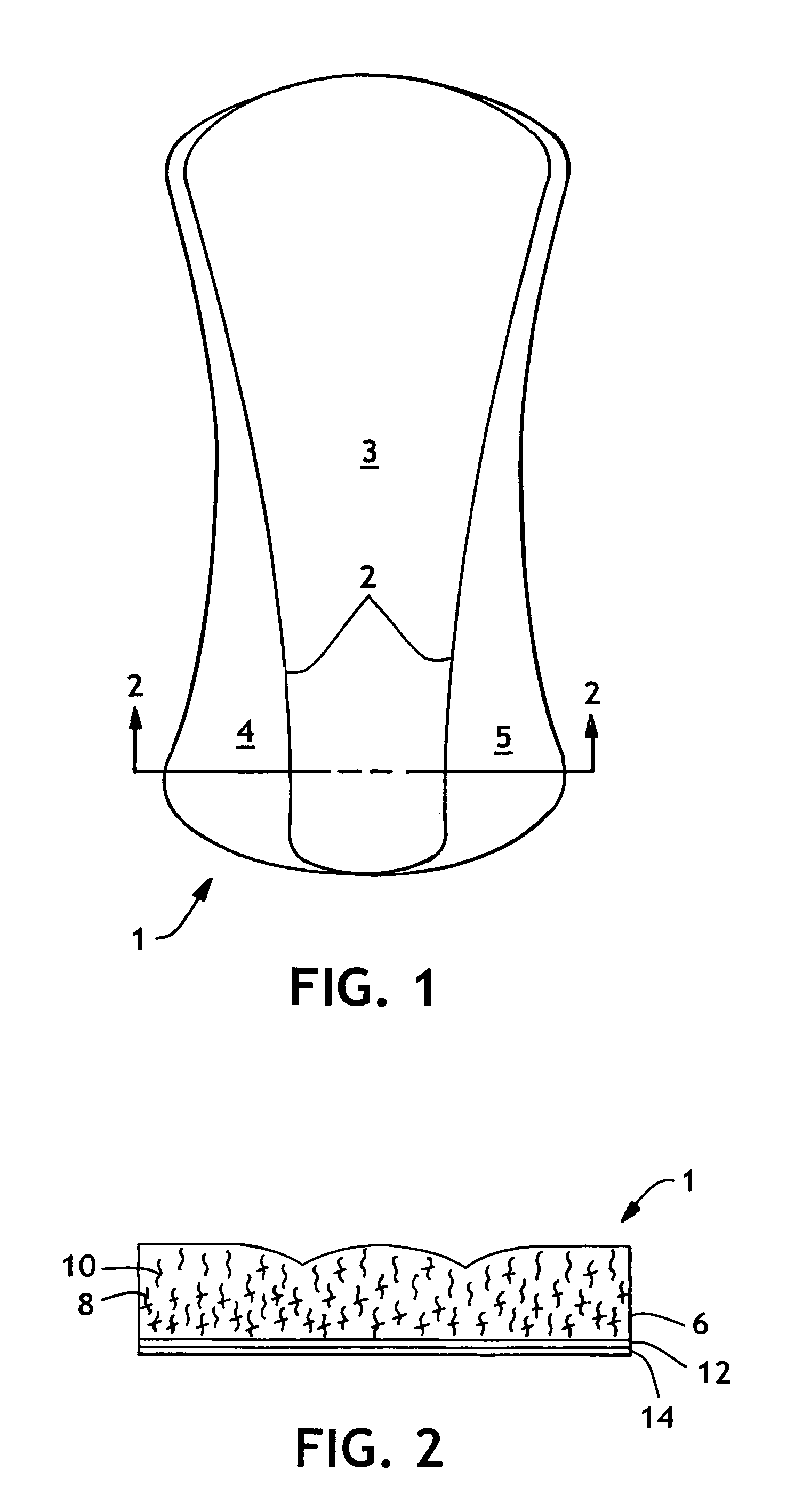 Low profile absorbent pantiliner