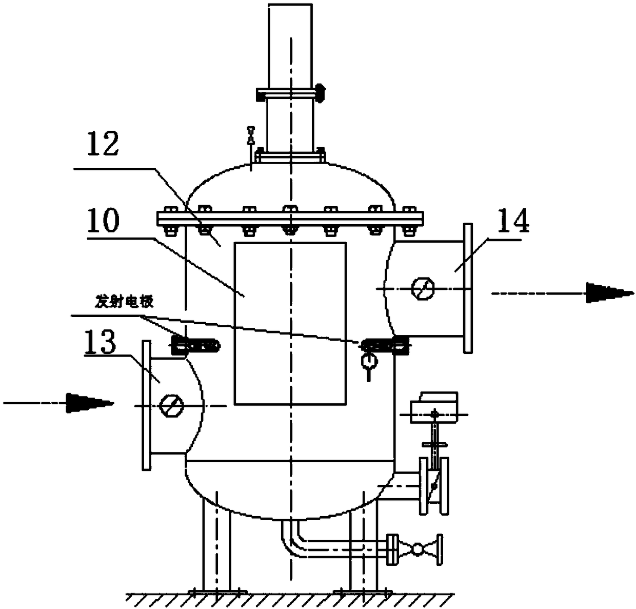 Transmission electrode and water treatment equipment thereof