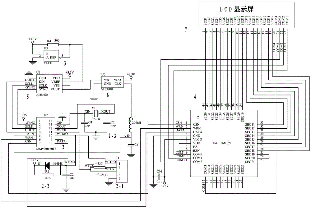 Soil volumetric water content measuring method based on one-chip microcomputer