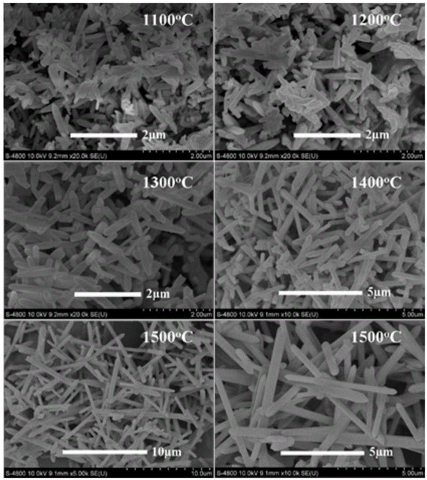 Oxide catalyst for preparation of mullite ceramic whiskers