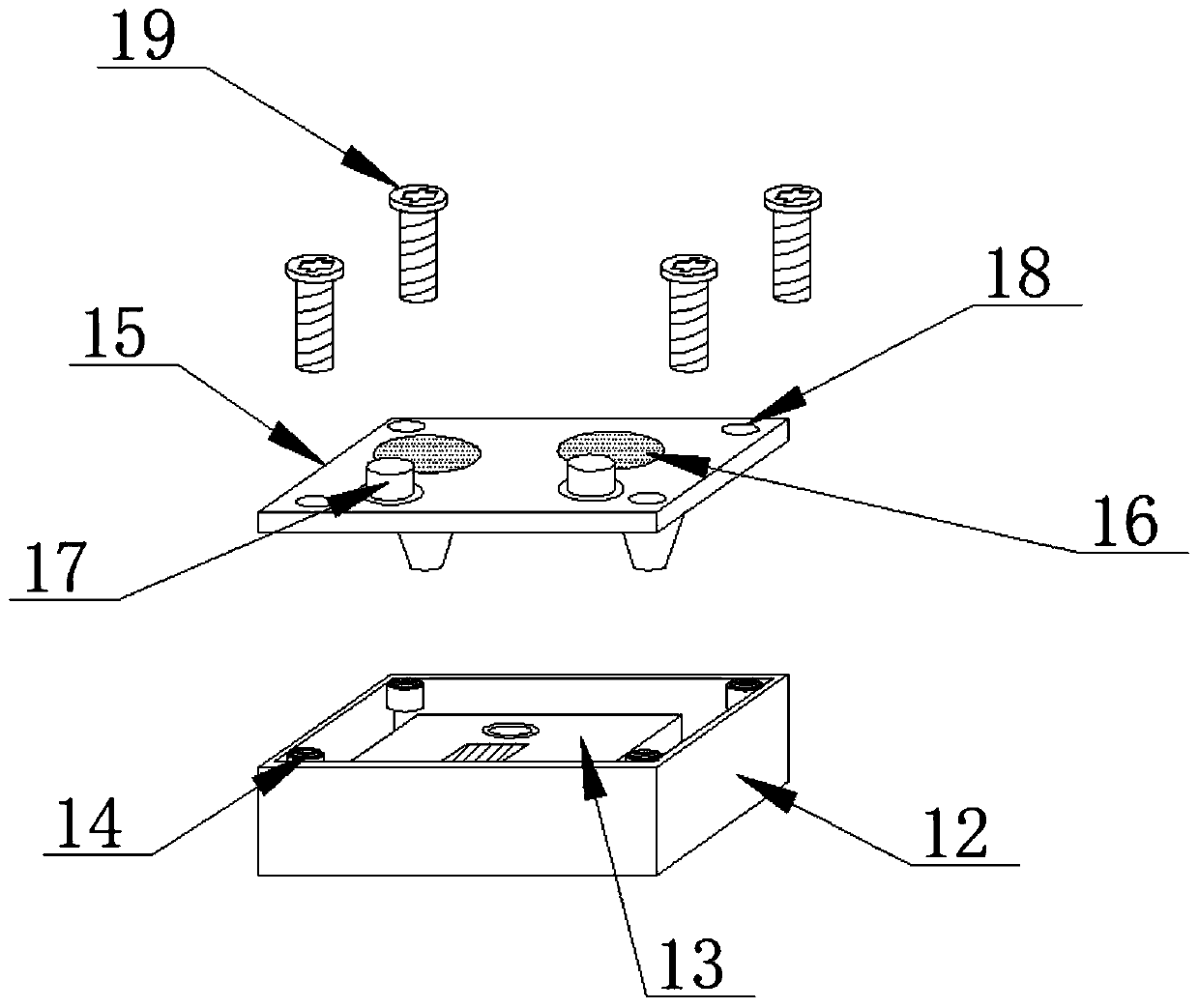 Liquid food feeding auxiliary device for postoperative patient