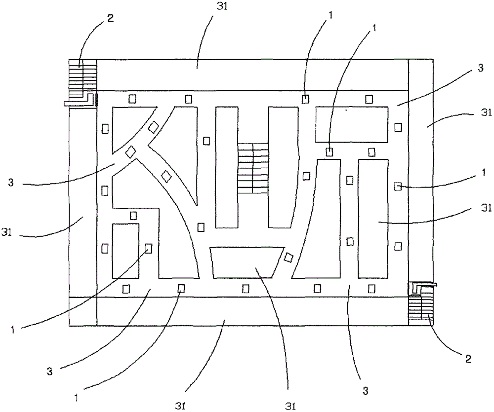 Carrying ladder for floor densely-distributed fire evacuation exits