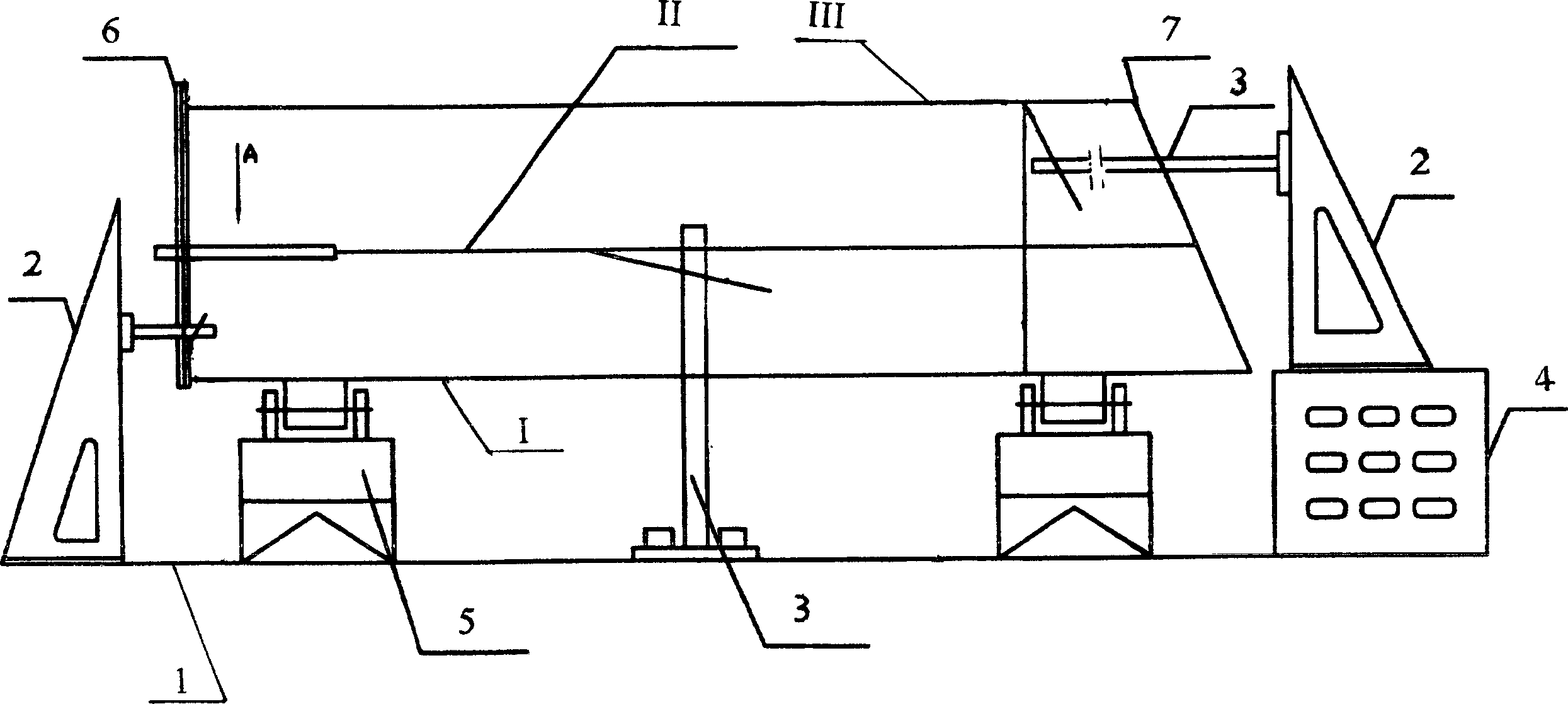 Large tubular structure piece platform scribing method