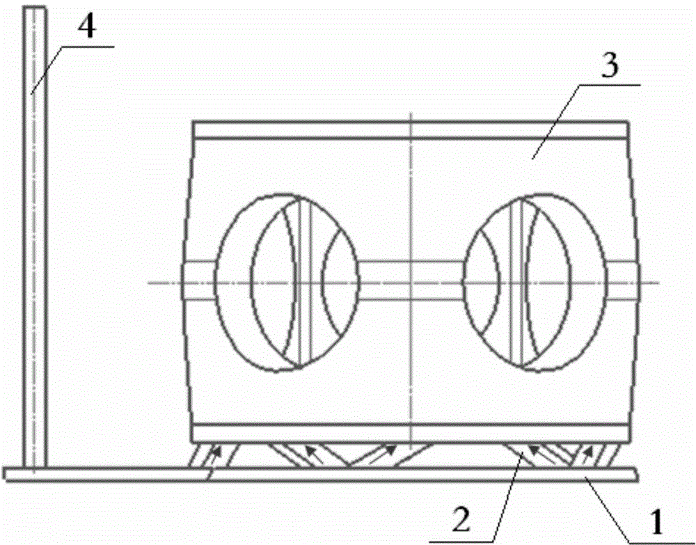 Casting process and casting mould of large propeller hub body