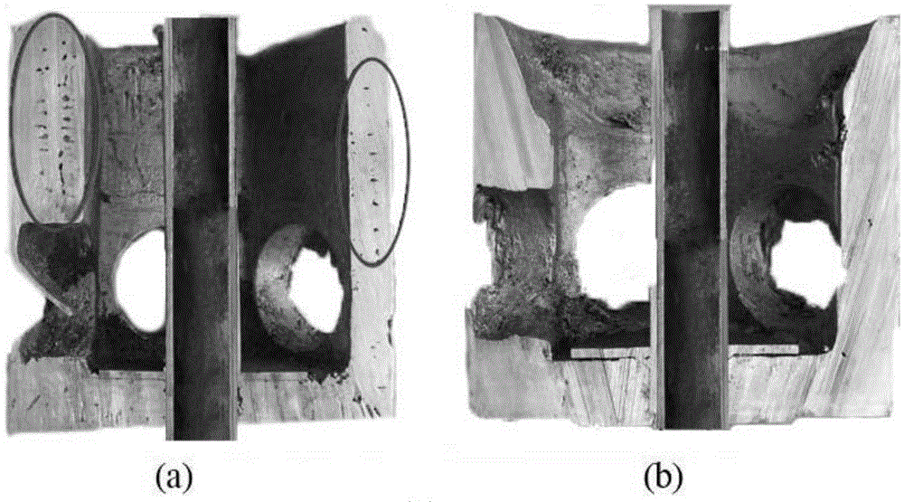 Casting process and casting mould of large propeller hub body