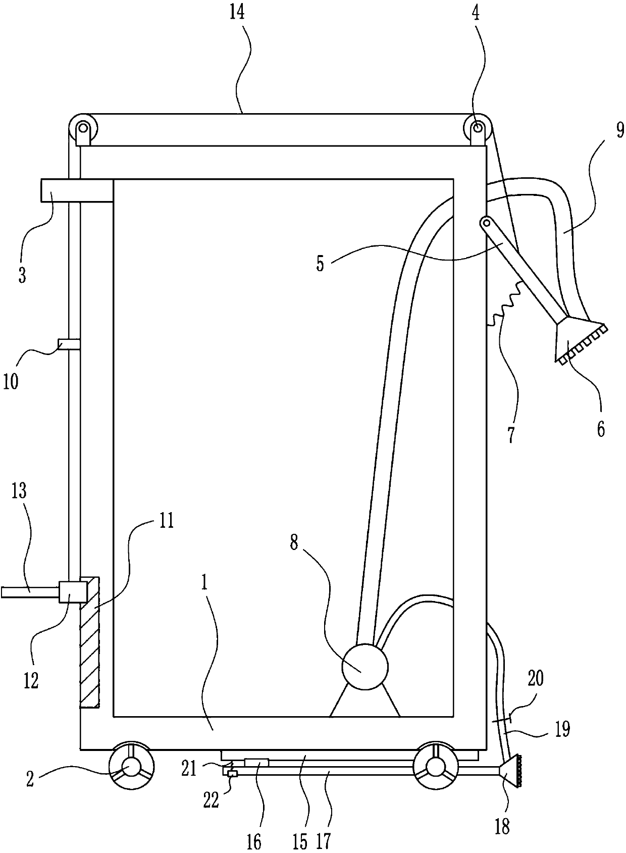 Infectious disease ward disinfectant spraying device