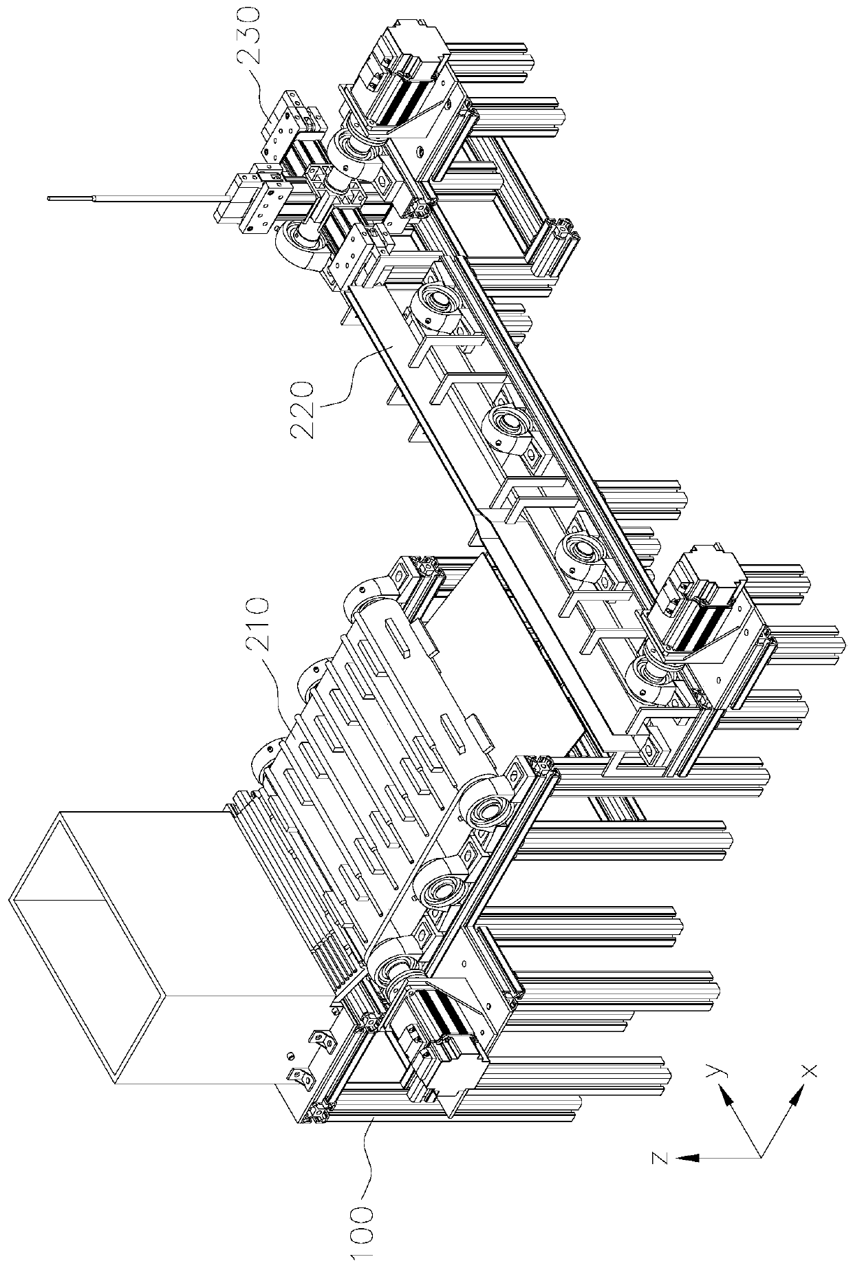 Feeding device and method for automatic production of heat pipes