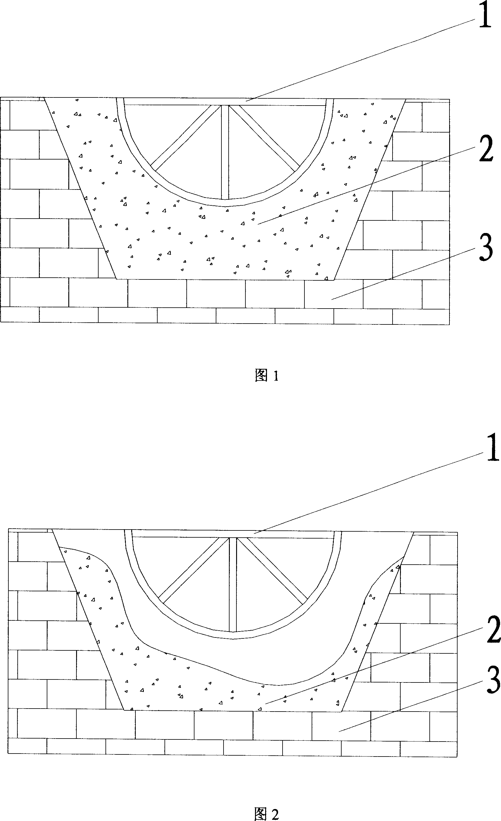 Liner making technique for casting lander of blast furnace with single iron notch, and free from baking casting material for iron notch