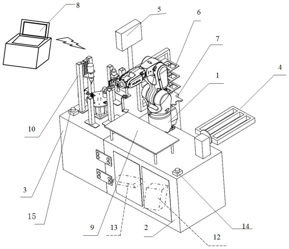 Combined multi-station comprehensive industrial robot practical training platform