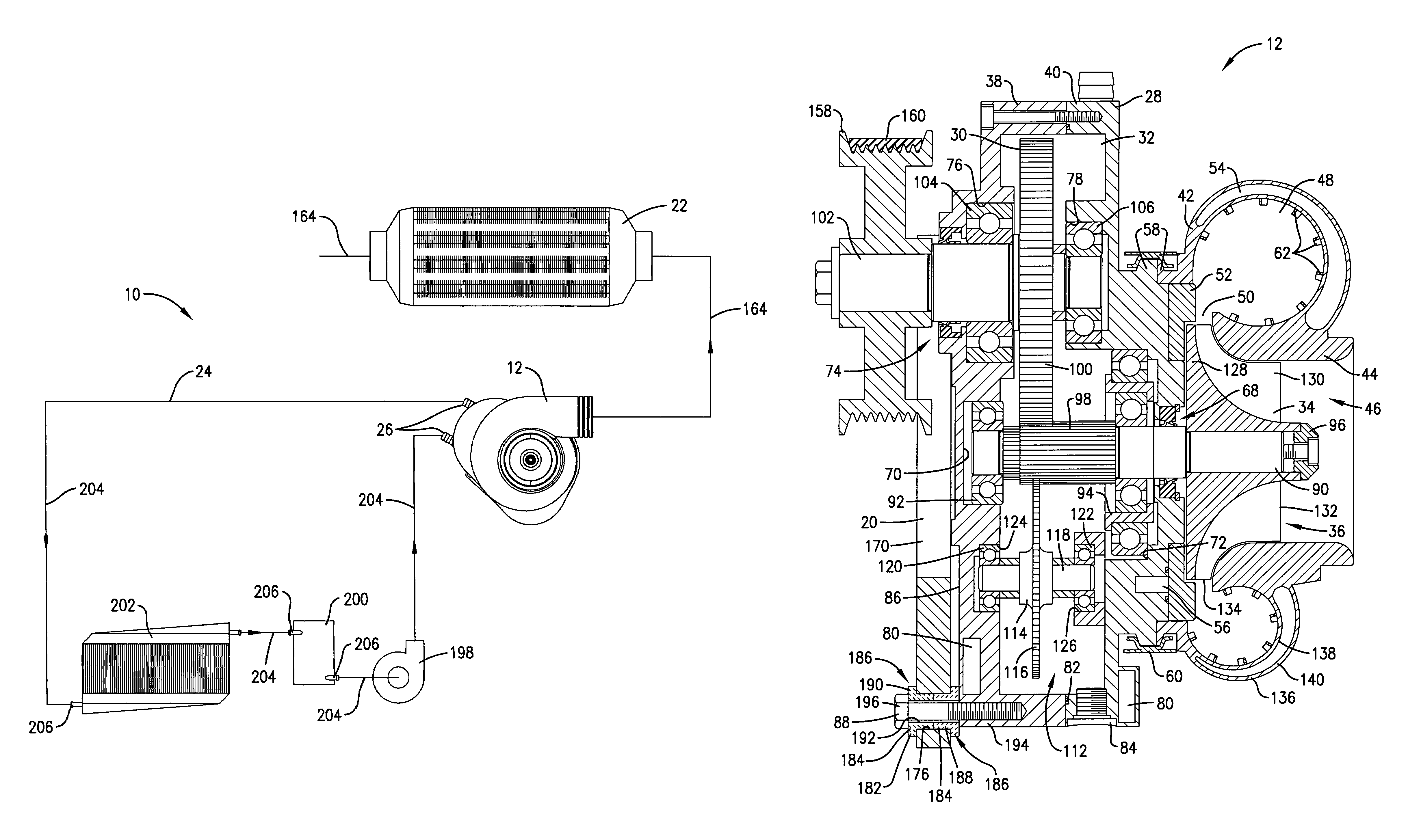 Fluid cooled supercharger