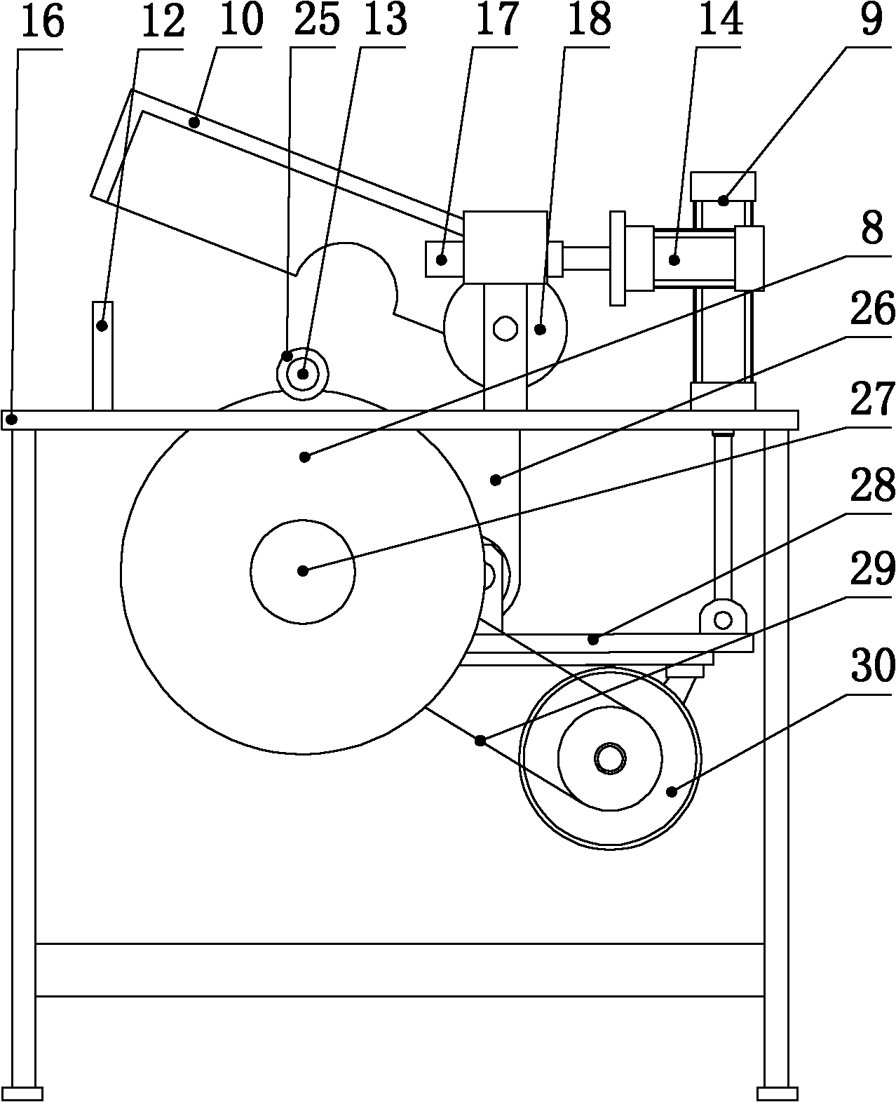 Saxophone mouth cutting machine