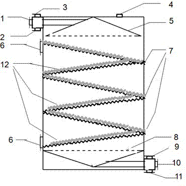 Tower-type adsorption reactor and system and method thereof for removing heavy metal ions in water